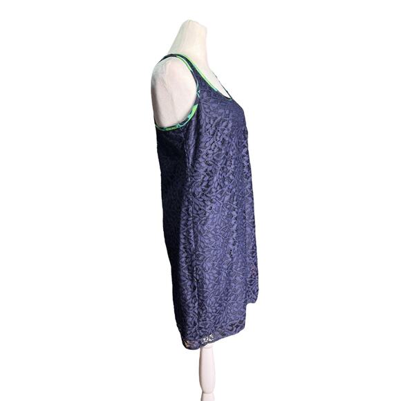 Lilly Pulitzer Womens Sz Small True Navy Jungle Betty Lace Racerback Tank Dress - Picture 4 of 8